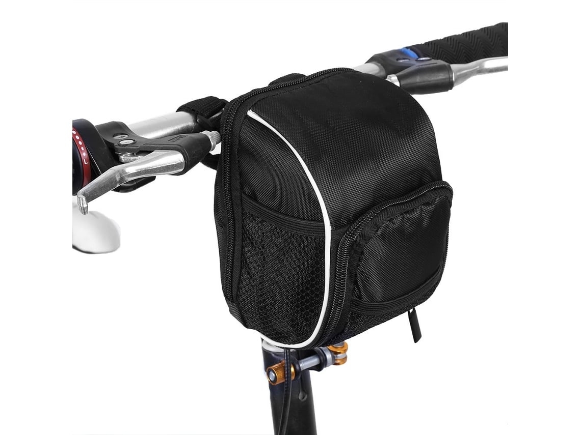 Bolsa para manillar de bicicleta, multifuncional, de liberación rápida, frontal, impermeable, con tira reflectante para SAISIYIKY