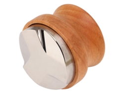 Distribuidor de café ajustable con mango de roble de 53 mm/2,1 pulgadas
