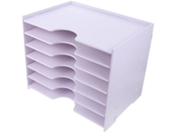Organizador De Archivos De Pvc Blanco De Gran Capacidad Para Oficina Y Estudio.