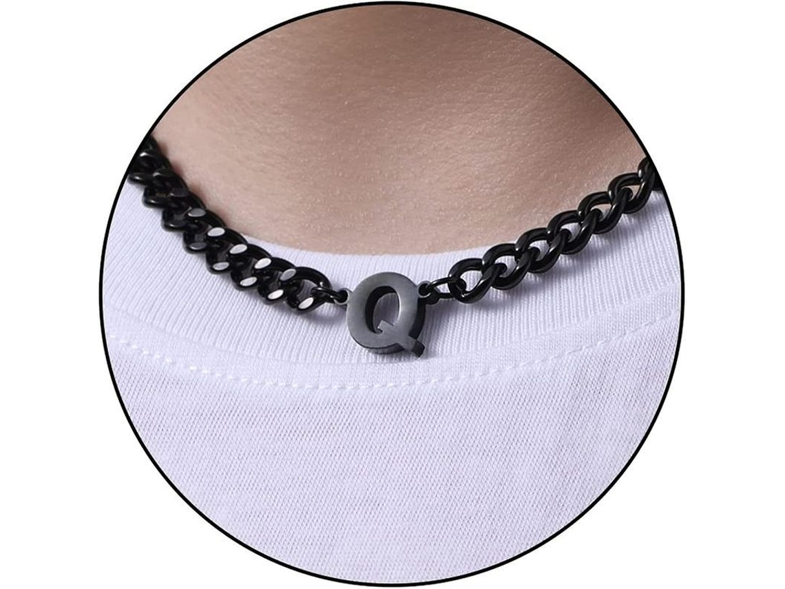 2026-cadena De Eslabón Cubano Con Letra Inicial A-z Acero Inoxidable 6.5mm 18+2 Pulgadas Regalo De Joyería Para Hombres Mujeres Niños