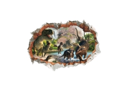 Pegatinas de pared de dinosaurios 3D, removibles, Worten
