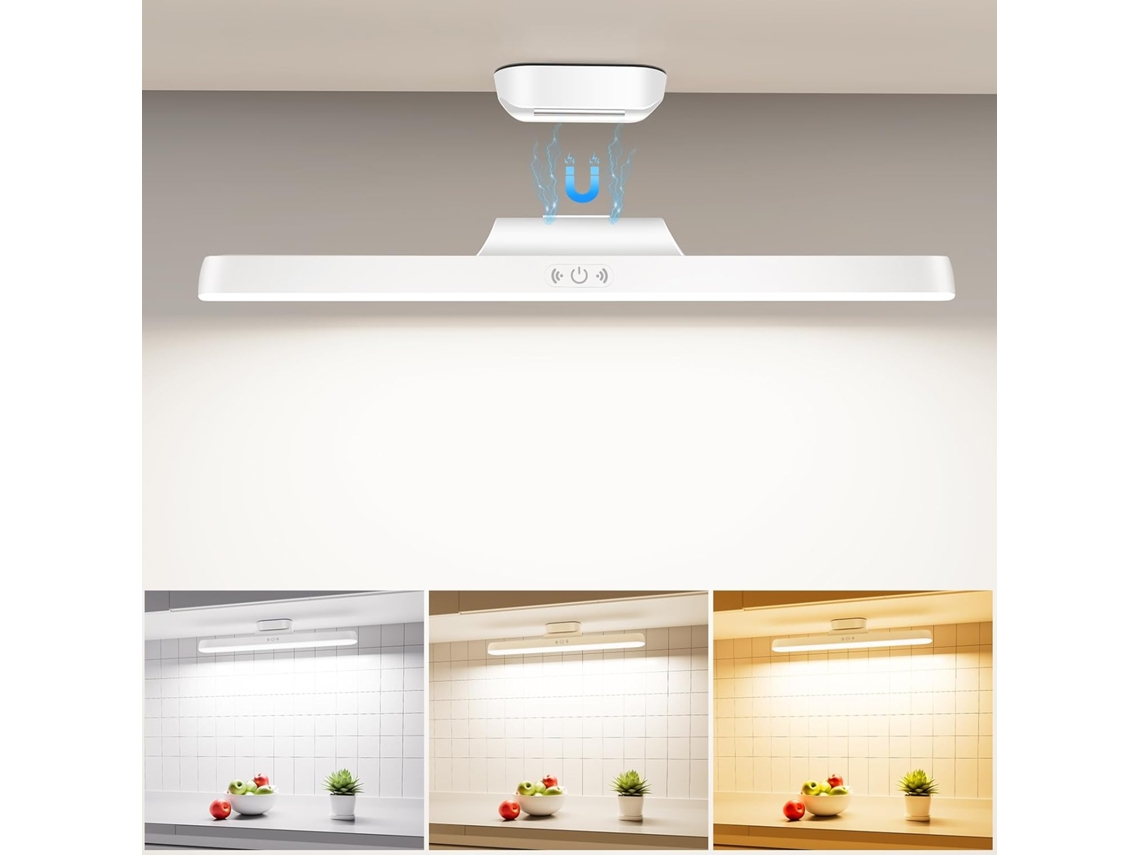 Lámpara Led Recargable De 3000 Mah, De 32 Cm De Largo, Con Imán Y Brillo Ajustable. Se Recarga Mediante Usb.