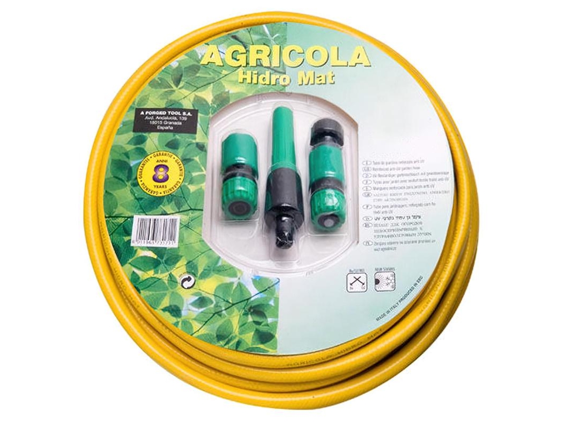 Manguera jardin hidro mat ø 15 mm. - 5/8 rollo 25 metros con accesorios