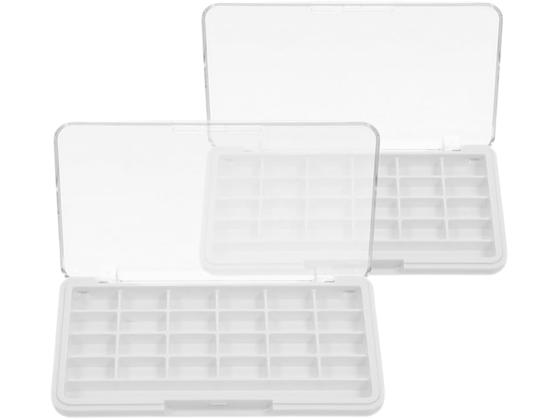Lot De 2 Palettes De Maquillage Vide Transparentes Boîtes Portátils Para Fard À Paupières Rouge À...