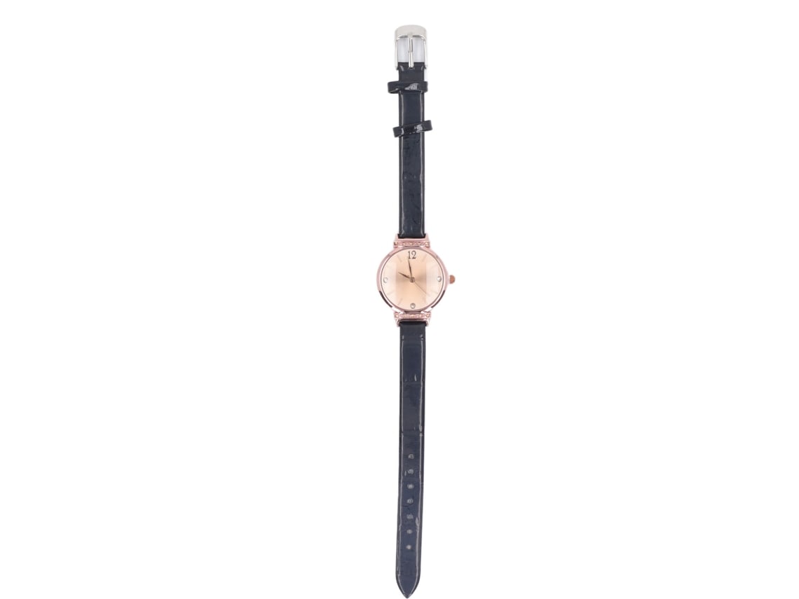Relógio Feminino Minimalista De Couro Ultra Fino Moda Casual Relógio De Pulso Simples Quartz Preto