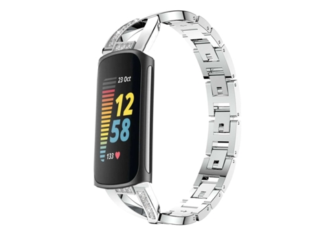 Correa para Fitbit by Google Charge 5 Plateado
