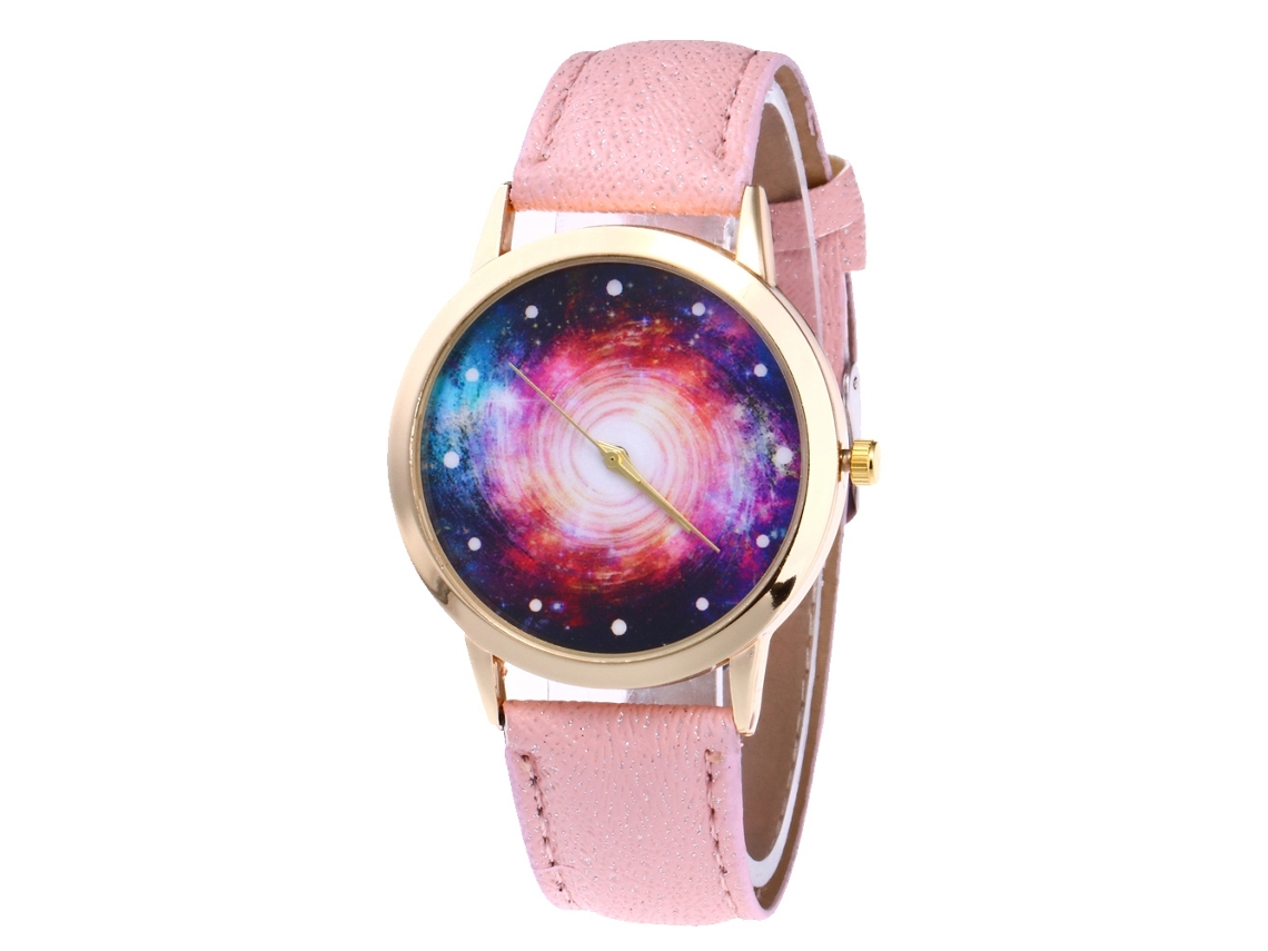 Reloj De Pulsera De Cuarzo Con Correa De Cuero Sencilla Y Elegante (rojo)