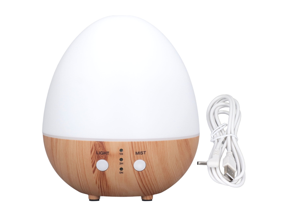 Difusor De Aceites Esenciales De 250 Ml, Diseño De Madera, Con Luz Nocturna, Apagado Automático Y Conexión Usb.