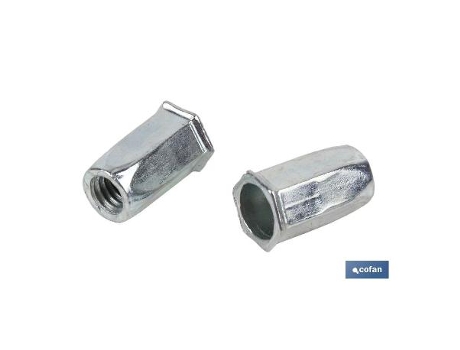 Tuercas remachables hexag. bajas m4 caja 200 unid.