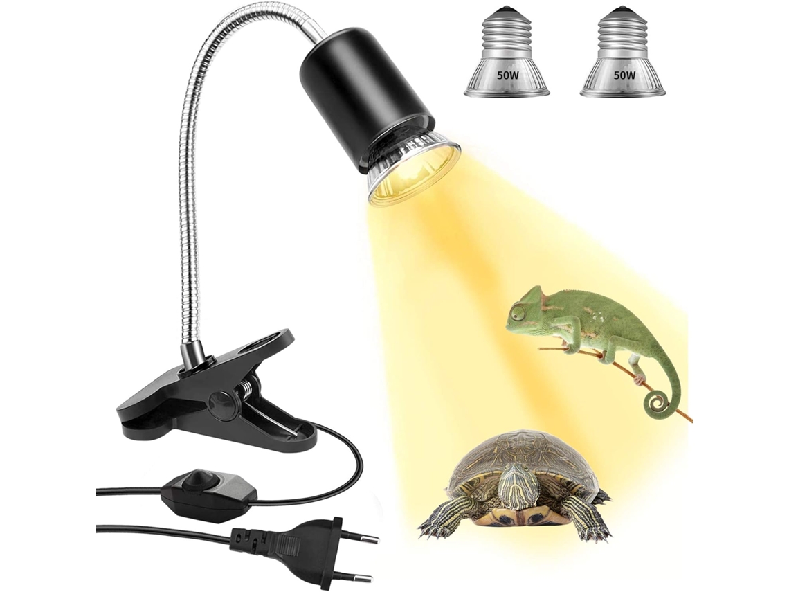 NEVEANCE Lámpara de calor para reptiles que promueve la síntesis de D3 y la absorción de calcio. Lámparas reflectoras ultra profundas que simulan la luz solar 