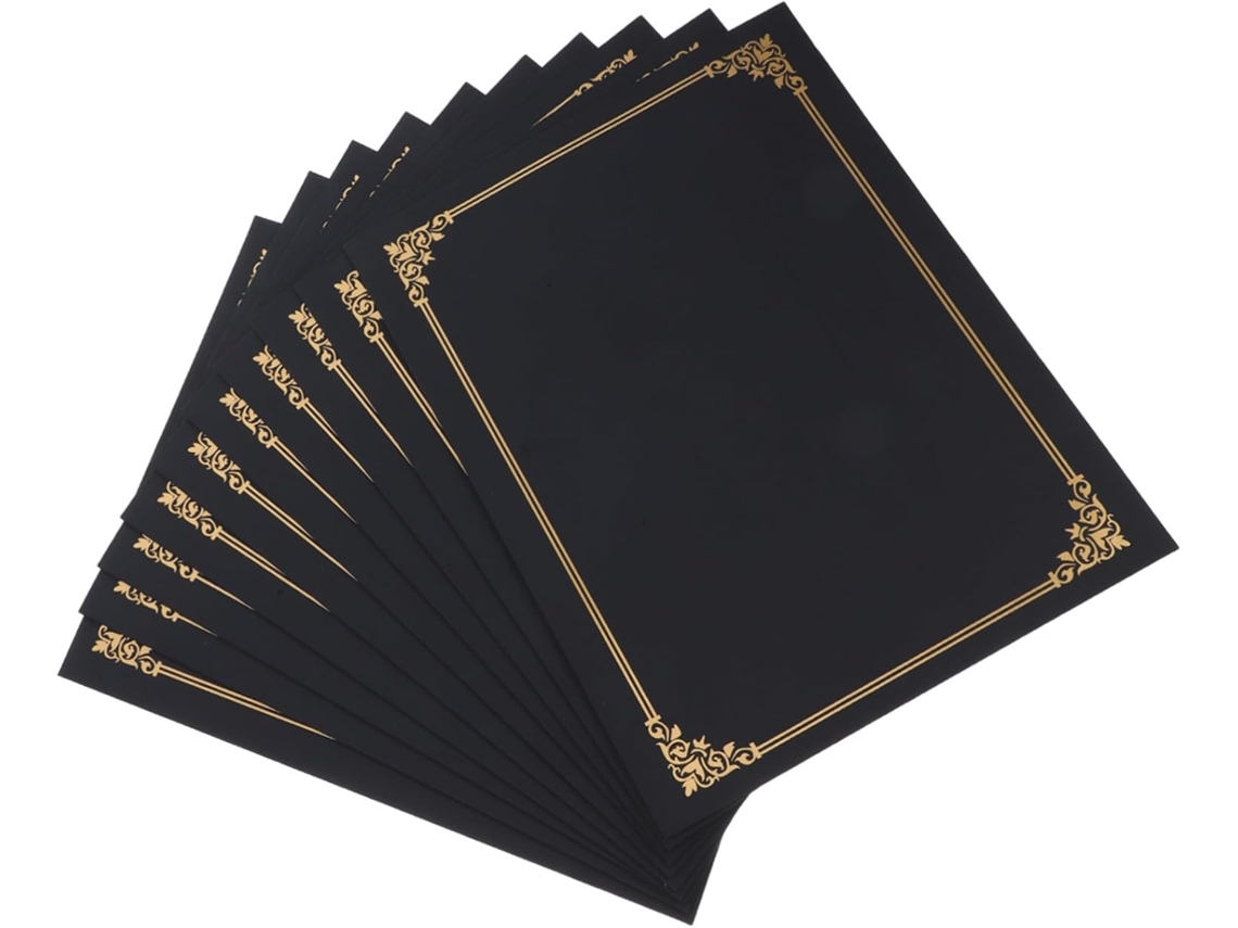 10 Fundas Negras Para Certificados