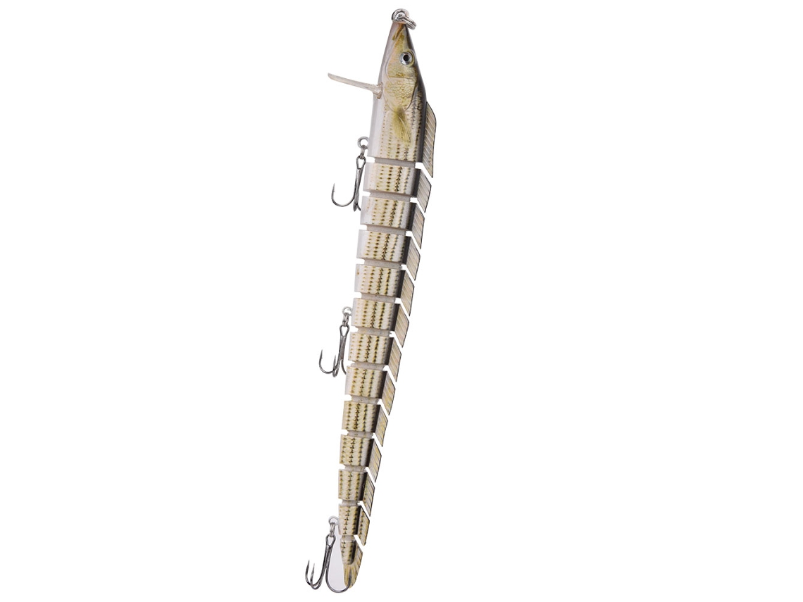 Señuelo De Pesca Tipo Swimbait Crankbait Multisegmento Con Anzuelo Triple (b)