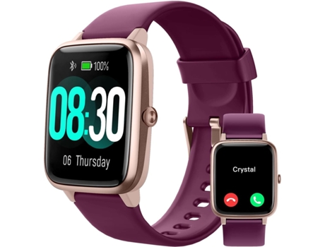 VEANXIN Reloj Inteligente Responder/Hacer Llamadas Relojes Impermeables IP68 - Púrpura Oscuro
