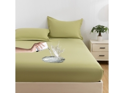 Protector De Colchón Impermeable Czhhmart 200cm X 220cm (con Un Par De Fundas De Almohada) Caqui