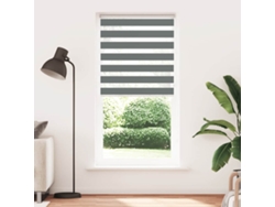 Maison Exclusive - Estor Cebra Gris Oscuro Tejido Ancho 110,9 Cm Poliéster