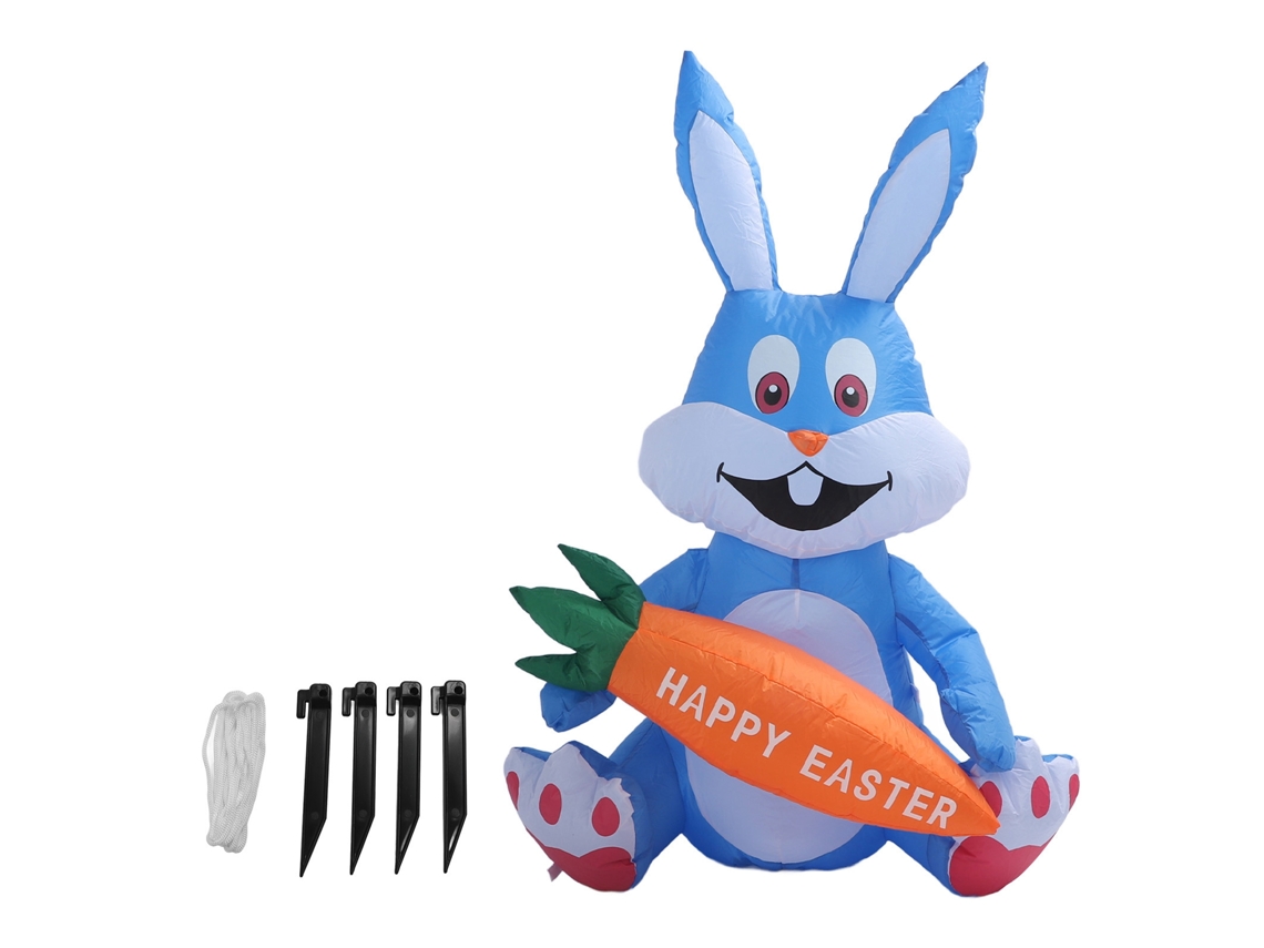 Decoración inflable de Pascua con iluminación, diseño de dibujos animados