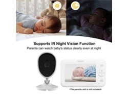 Câmera Inteligente Interior Para Monitor Bebê Com Visão Noturna E Detecção De Temperatura