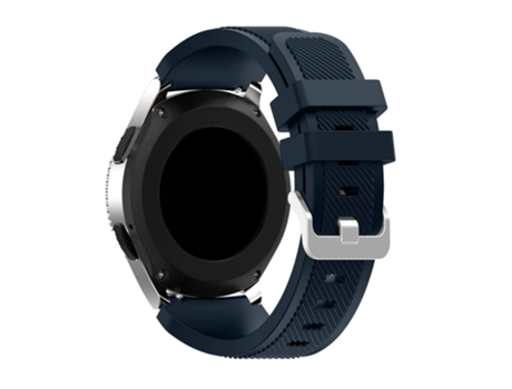 Correa de Silicona textura sarga ajustable para Samsung Galaxy Watch 46mm - azul oscuro