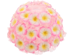 Lámpara De Mesa Con Forma De Campana O Con Diseño Floral 3d De Frangipani En Tela Rosa Suave, Compatible Con Casquillo E27.