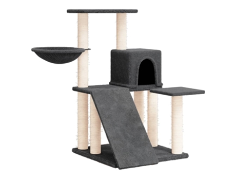 Rascador Para Gatos VIDAXL Con Postes De Sisal Gris Oscuro 82 cm