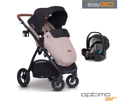 Carrito de Bebé EASYGO Optimo Air + Starter 0+ Isofix Ready Sand