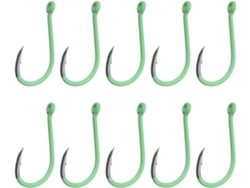 Juego De Anzuelos Portátiles Moisture Circle Fish, Diez Piezas/juego, Pesca Luminosos Acero Alto Carbono (c...