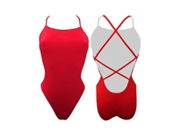Traje de baño para Mujer TURBO Patron Sirene Rojo para Natacion (S)