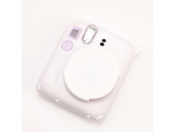 Estuche Eifson para Instant Mini 12, cubierta de goma suave con protector de lente extraíble y correa de muñeca (blanco)