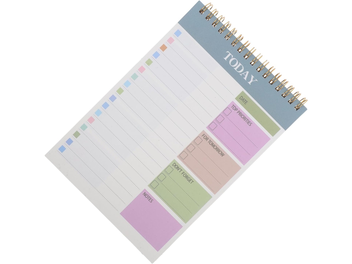 Cuaderno/agenda De Espiral Azul Tamaño A5 | Cuaderno De Gestión Del Tiempo (3 Copias)