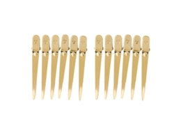 12pcs/ Caja Pinzas Para Peinado Clips De Peluquería Seccionadoras Para Salón Estilo Oro