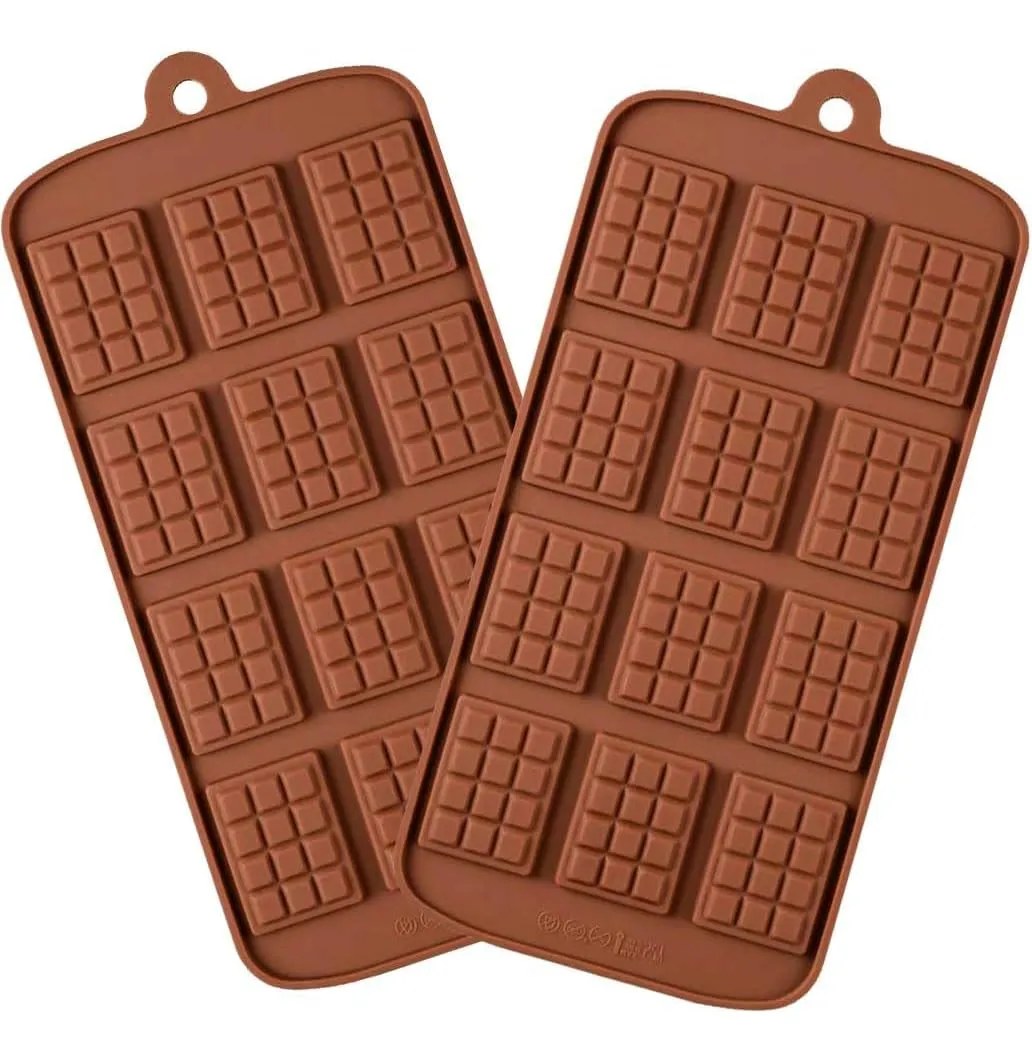 Molde de silicona Silkuzi, formas de barra de chocolate