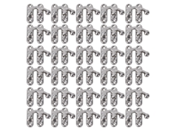 30 Ganchos De Cierre De Hierro Estilo Retro De 3,2 X 2,8 Cm, Color Plata, Para Cajas De Joyería Y Regalos.