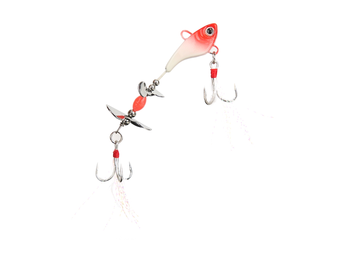 Señuelo artificial giratorio luminoso con lentejuelas para peces