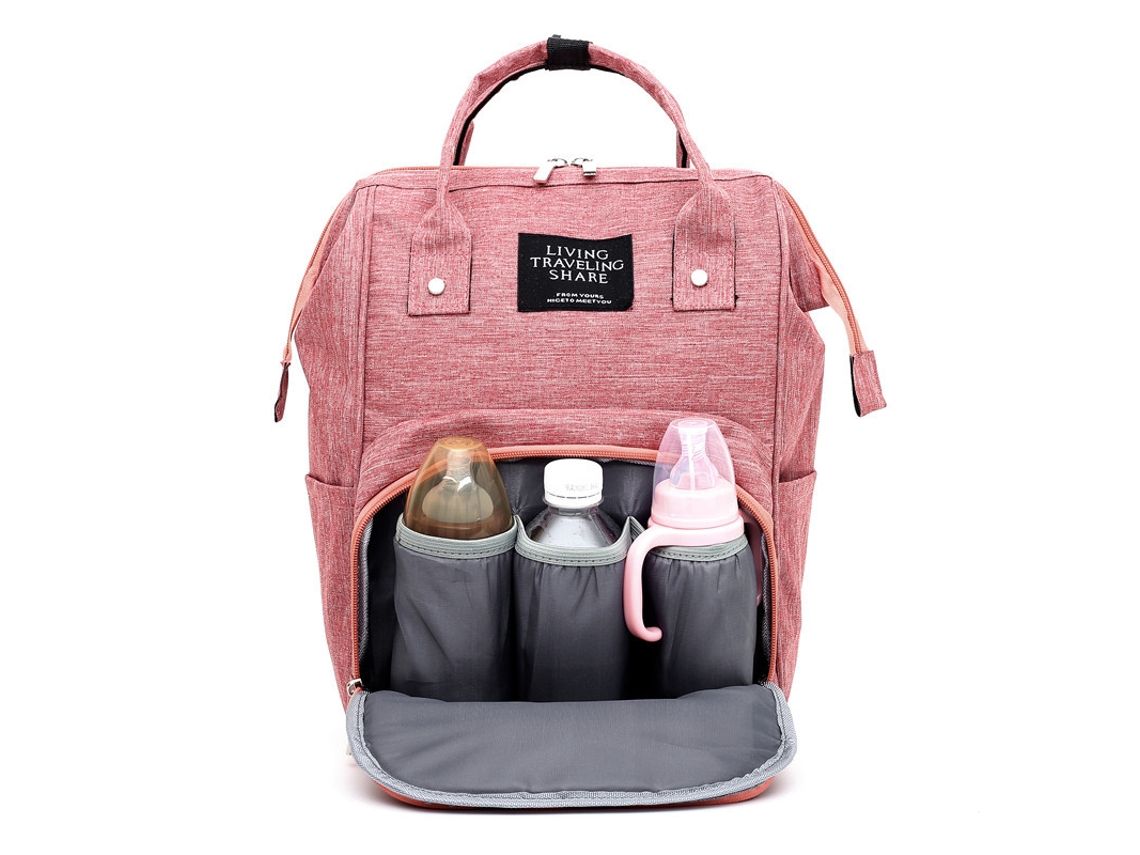 Mochila De Maternidad Czhhmart Con Bolsas Térmicas Para Viajes Rosa