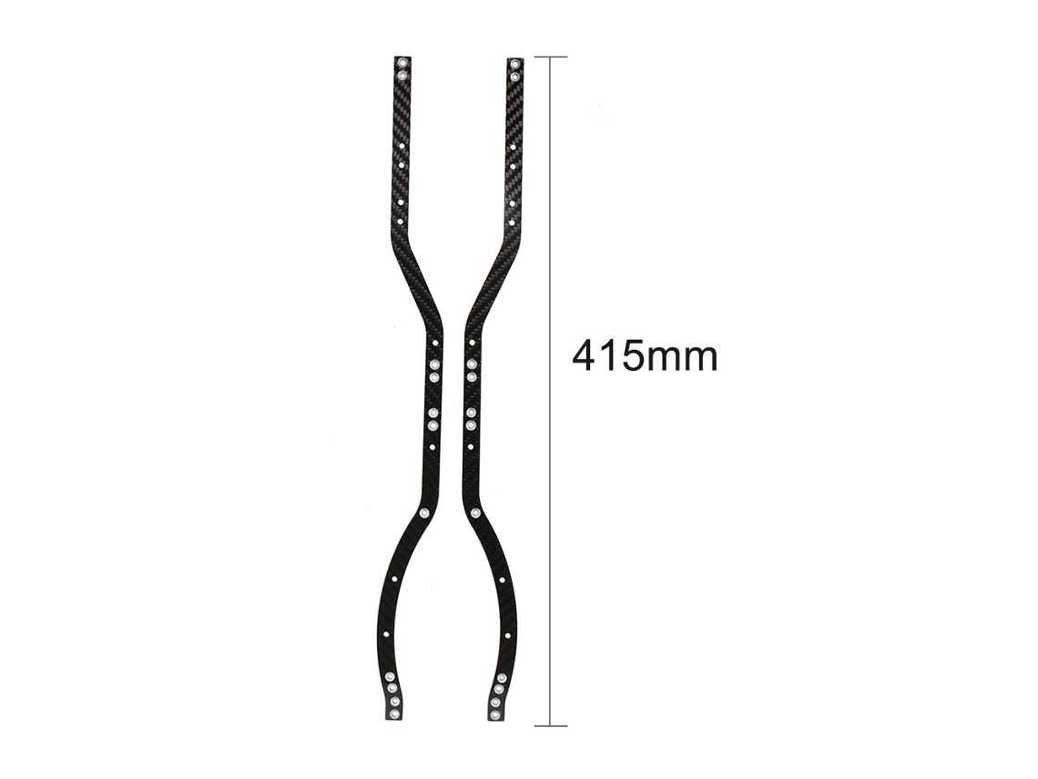 Railes De Chasis De Fibra De Carbono Para Axial Scx10 I Scx10 Ii Camión Rc Crawler