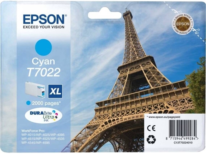 TINTEIRO EPSON T7021XL AZUL