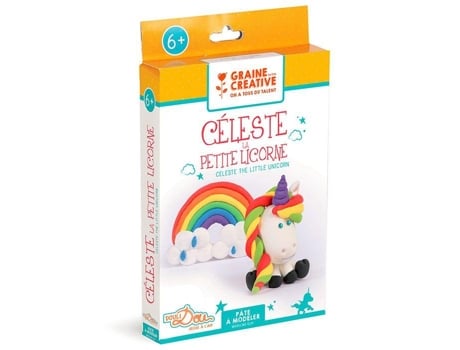Caja de plastilina para niños - Celeste el pequeño unicornio