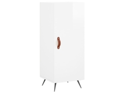 Maison Exclusive - Aparador De Madera Contrachapada Blanco Brillante 34,5x34x90 Cm