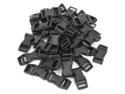 40 Hebillas De Plástico Contorneadas De Liberación Lateral Para Pulseras De Paracord, Bolsos Y Cinturones Para Mascotas.