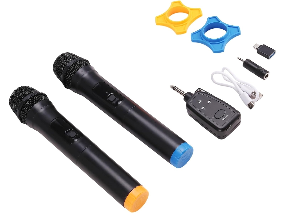 Micrófono Dinámico Portátil Para Karaoke Con Receptor Recargable Para Dj