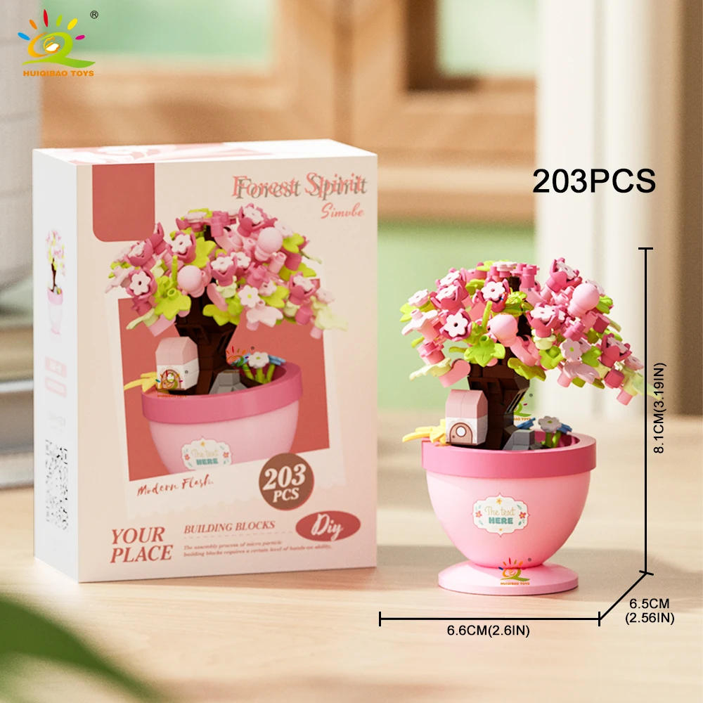 Ramo de flores en miniatura conservado en bloque