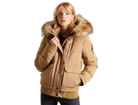 Abrigo SUPERDRY Poliéster Mujer (34 - Marrón)