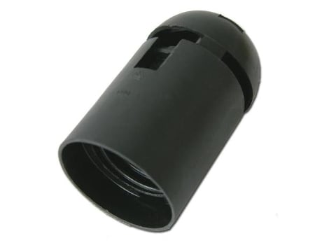 Electricidad portalamparas e-27 negro blister 15000