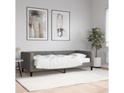Sofá Cama Con Colchón Tela Gris Oscuro 90x200 Cm