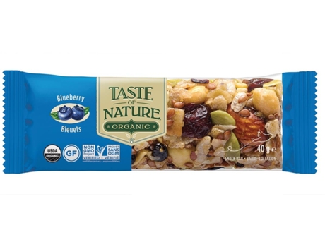 Barrita de Frutos Secos Con Arándanos Rojos Bio TASTE OF NATURE (1 Barrita de 40g)