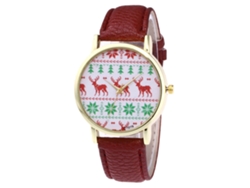 Reloj De Pulsera Unisex Informal De Piel Sintética Con Diseño De Elfo Navideño Para Estudiantes Zhoulianfa Cafe