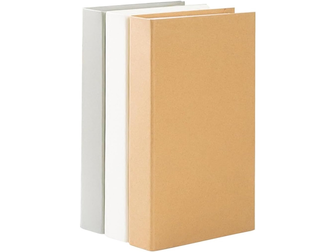 Juego De 3 Libros Decorativos, Imitación De Papel