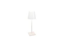 Lámpara de Mesa Poldina L Escritorio Blanco LED Recargable y Regulable ZAFFERANO