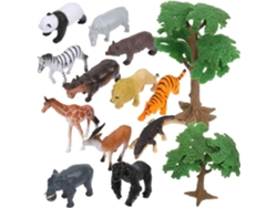 Juego De 14 Figuras De Animales De Plástico Para Niños Y Niñas, Juguetes De Micropaisajes