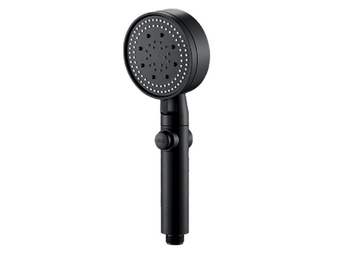 Cabezal de ducha de alta presión Samurai negro, conjunto de ducha para bañera doméstica, cabezal de ducha de mano con soporte para baño